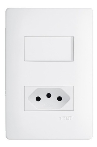 1 Interruptor Simples + 1 Tomada 20a Habitat Branco - 2101