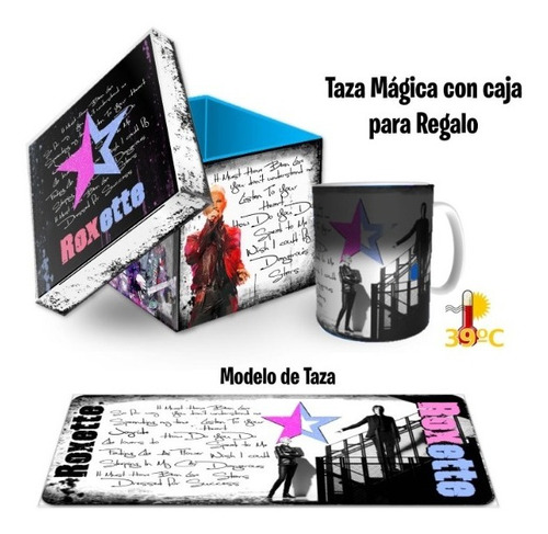 Taza Magica Y Caja Para Regalo, Roxette + Envio