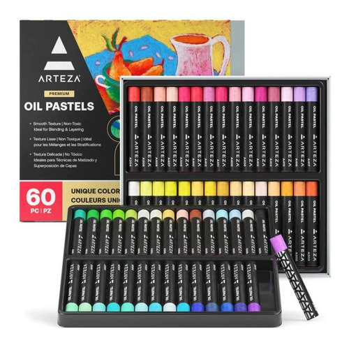 Set 60 Gises Oleo Pastel Graso Pintura Profesional Arteza