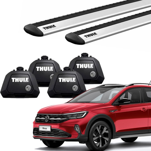 Rack Travessa De Teto Thule Wingbar Evo Novo Vw Nivus 