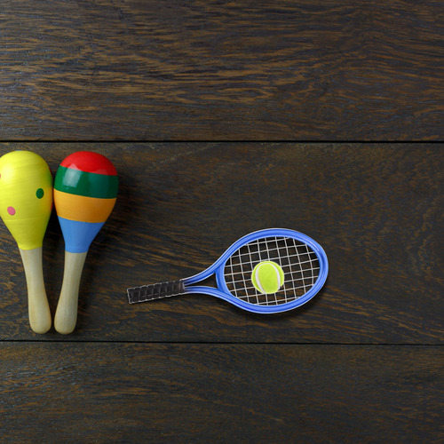 1 Juego De Raquetas De Tenis Mini House Y Modelo Mini