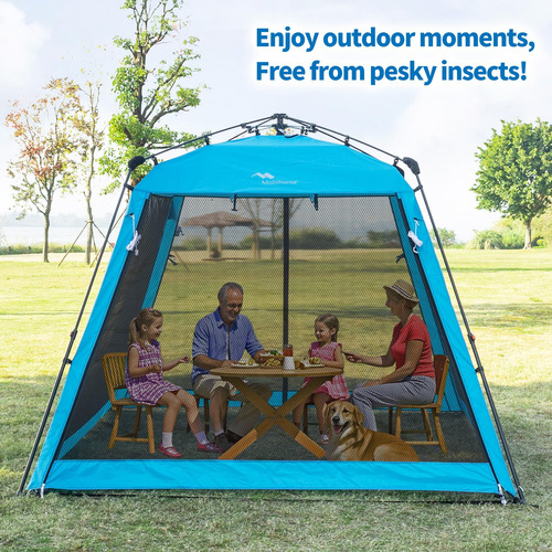 Toldo Desplegable Portátil Azul 8.2 X 8.2 Pies Tienda De C