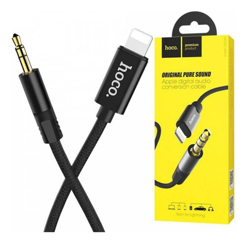 Hoco Upa13 Cable Adaptador Aux 3.5mm 1m Negro
