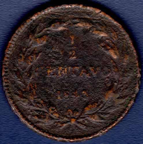 Moneda 1/2 Centavo Monaguero De 1843