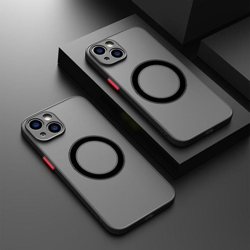 Funda con carga inalámbrica Genérica Iphone 14 MagSafe negro con diseño lisa para Apple iPhone 14 Pro Max por 1 unidad