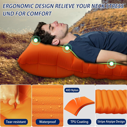 Colchoneta De Dormir Camping, Colchón Inflable Ultrali...