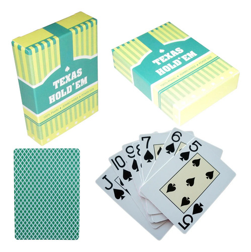 Green - Juego De Plástico Esmerilado Con Estampado Grande De