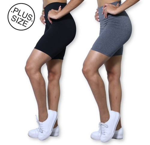 Kit 2 Bermudas Plus Size  Suplex #academia #yoga #fitness