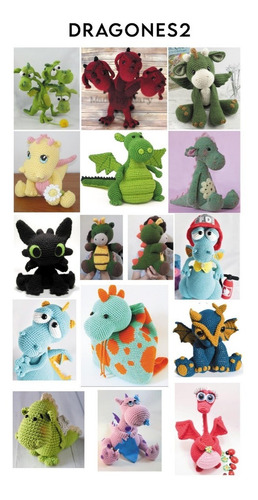 60 Patrones Dragones Amigurumi