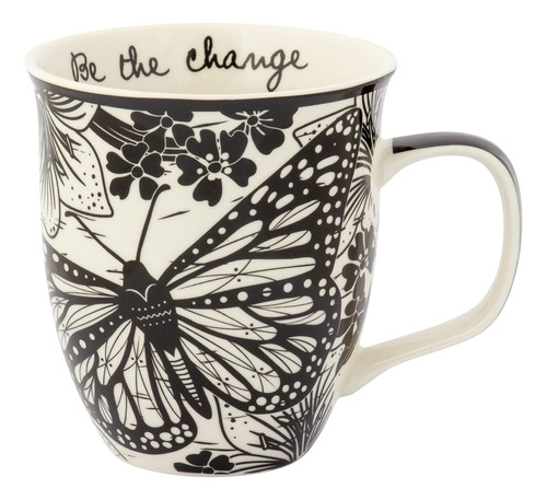 Karma Gifts Taza Boho Blanco Y Negro  1 Unidad  Paquete De 1