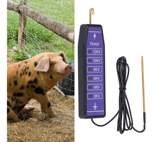 Medidor De Voltaje Para Cercas, Probador Eléctrico, 6 Luces