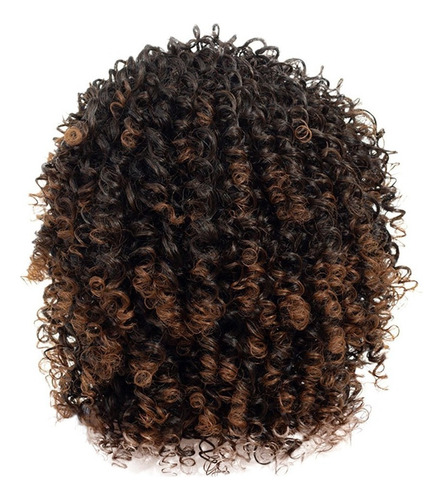 Peluca De Pelo Mezclado Rizado Afro Gris