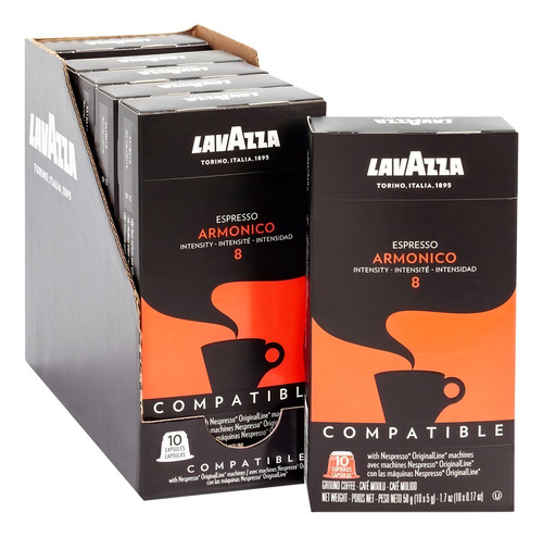 Café Caps Lavazza 2x Armónico + 2x Deciso + 2x Lungo 60 Caps