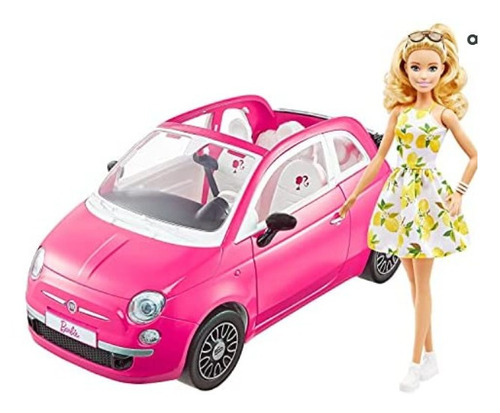 Carro Fiat De Barbie Rosa Original Incluye Barbie