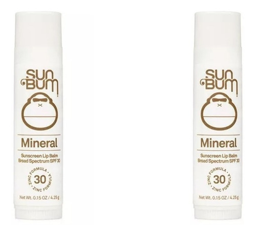 2 X Bálsamo Labial Protector Solar Fps 30 Sun Bum 4.25g