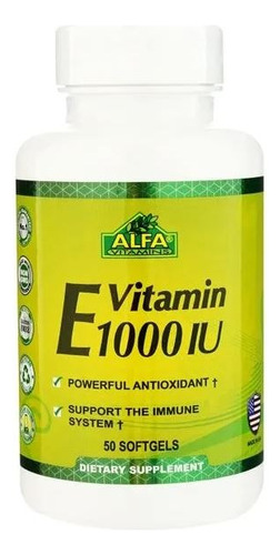 Vitamina E 1000 Iu 50 Cápsulas Original Reg Sanitario