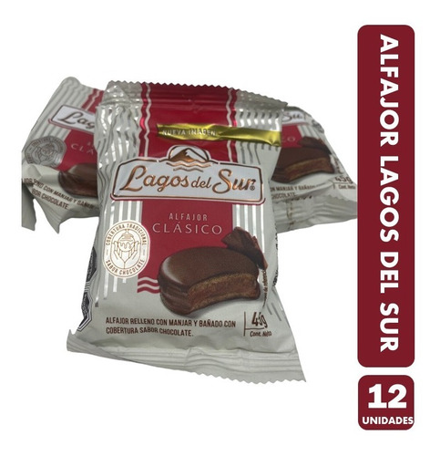 Alfajor Lagos Del Sur Sabor Clásico (pack De 12 Unidades)