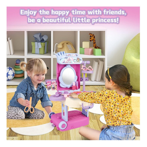 Juego De Mesa Maquillaje 2 En 1 Para Niños Y Niñas Y Maleta
