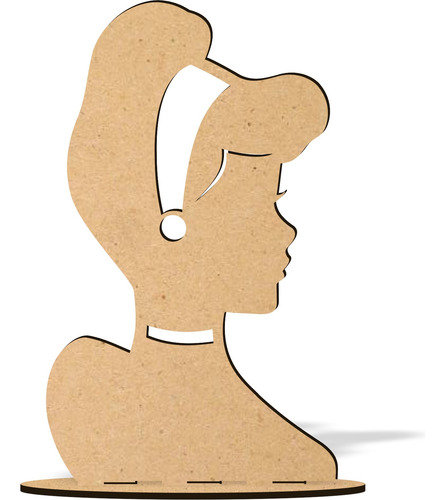 Centro De Mesa Princesa Cenicienta 25cm En Mdf Mod1
