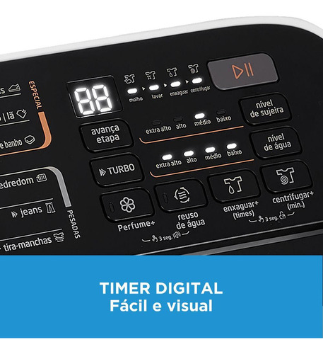 Lavadora De Roupas Automática Midea 13kg Ma512w130a/wkbr Reu