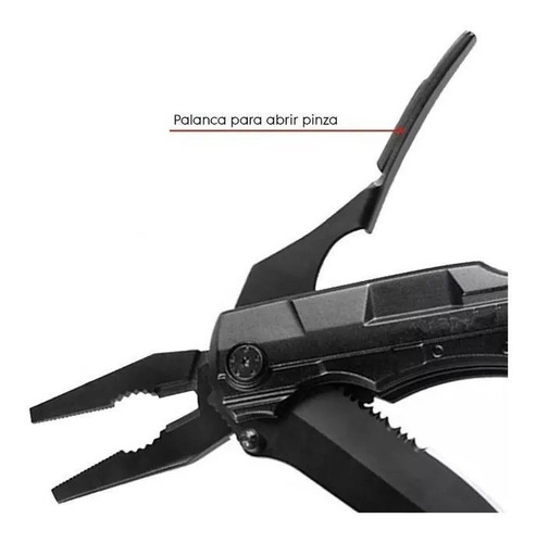 Imagen 5 de 7 de Navaja Multifunción Kit Herramientas Multiuso Pinza Y Funda