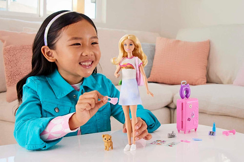 Barbie Viajera Rubia Con Peine - Mattel Hjy18