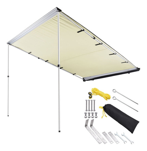 Toldo Lateral Automovil 6.6 X 8.2 Pie Para Techo Tienda Suv