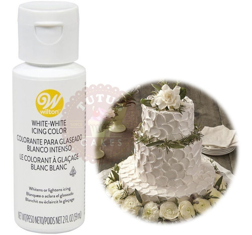 Colorante En Gel Comestible Blanco Intenso 56ml Wilton