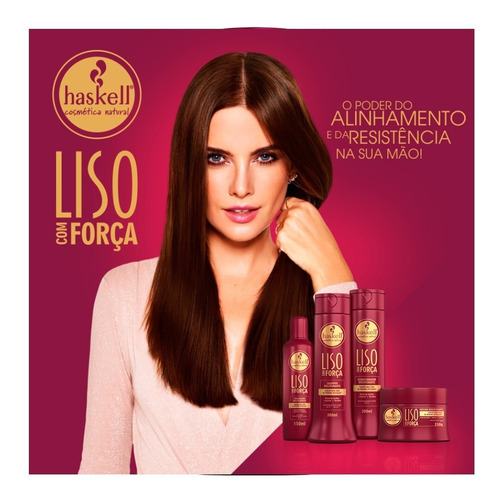 Shampoo E Condic 300ml Liso Com Força Haskell Hidrata Alinha