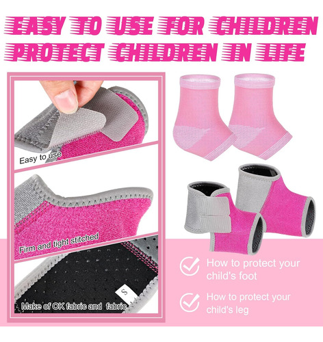 Juego De 2 Pares De Tobilleras Para Niños, Soporte Estabiliz