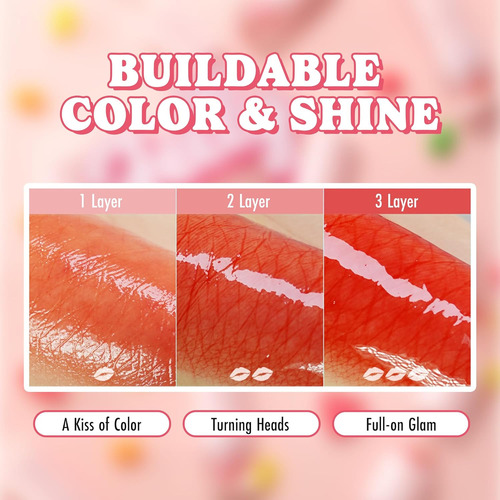 Peach C Jelly Beam Tint - Brillo De Labios Coreano De Larga