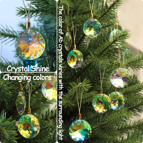 Adornos Navideños De Cristal M, 12 Unidades, Decoración Para