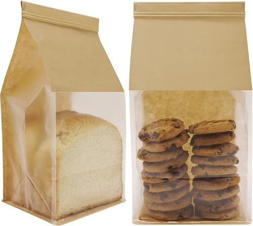 Bolsas Panaderia Con Ventana Para Galletas Para Embalaje 50