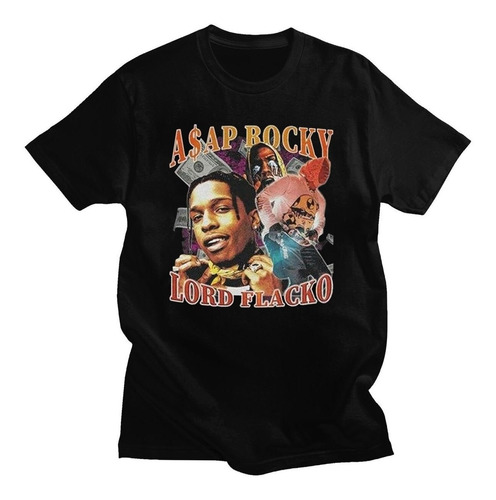 Ropa De Verano Asap Rocky Streetwear T-shirt Oversized Hip H