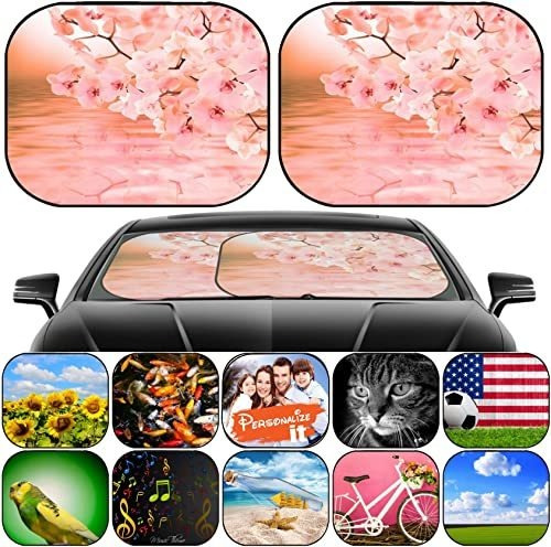 Maizi Car Windshield Sun Shade 2 Pc Universal Fit Car Winds