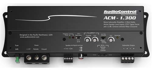 Audiocontrol Acm-1.300 Monoblock Micro Amplificador Con Accu
