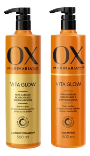 Kit Ox Vita Glow Mari Maria 500ml Cond + Shampoo 500ml