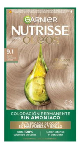 Garnier Nutrisse Oleos Rubio Cenizo 9.1