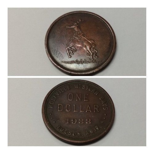 Moneda/token De 1 Dollar 1933 Tucson,arizona.u.s.a. Cobre. (Usado)