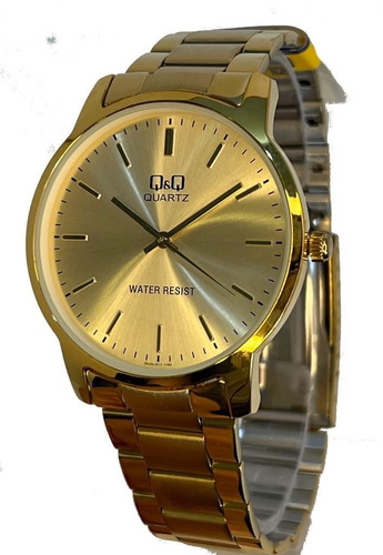 Relogio Q&q By Citizen Dourado Original Nf Qq Redondo J003y