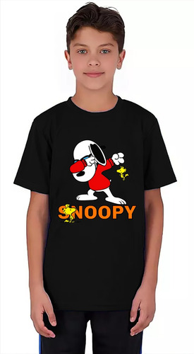 Polera Diseño Snoopy Unisex Estampada Dtf Cod 006 - Senshi