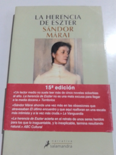Literatura La Herencia De Eszter Sandor Márai