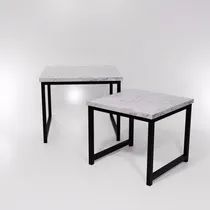 Comprar Set Mesas De Centro Minimalista Nordico Cuadradas De Mármol