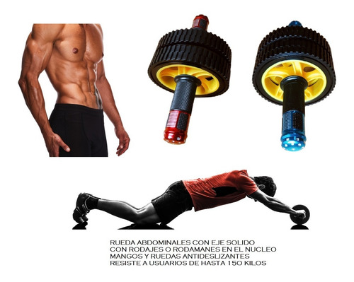 Rueda Abdominales C/ Eje Macizo C/ Rodajes