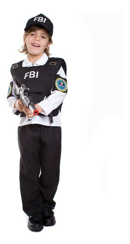 Disfraz Talla 2t Para Niño Del Fbi Halloween