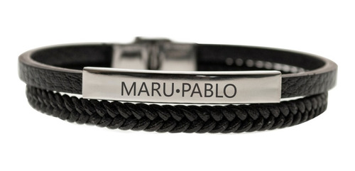 Imagen 1 de 8 de Pulsera Cuero D&k Grabado Personalizado Día Del Padre Ppdk04