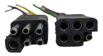 Conector 6 Vias Macho/hembra  De Goma