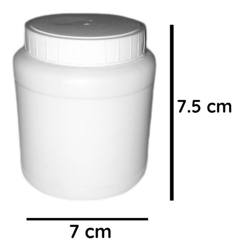 Potes Plasticos 250 Cc Pead Blanco X 80 Un.