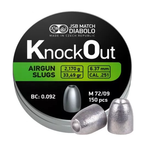 Balines Jsb Knock Out 6.35 6,35   Slug Puntas 33.49 Gr X 150