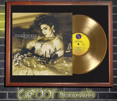Madonna Like A Virgin Tapa Lp Firmada Disco Oro Enmarcados